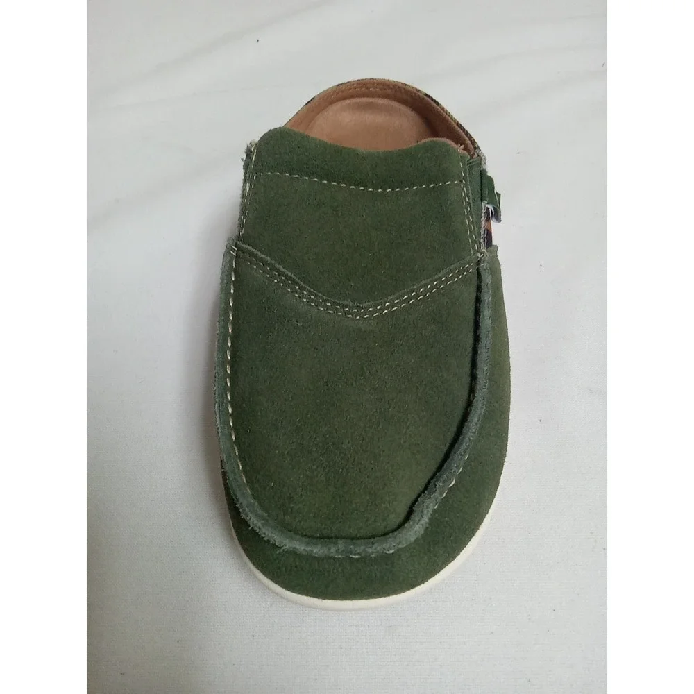 Spenco Shoes Womens 6.5 Siesta Via Green Camo Slide Clogs Suede Slip On Z2
